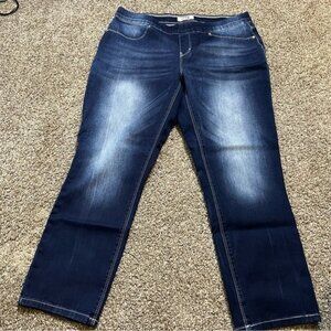 L.E.I. Womens Juniors Sz 9 Dark Blue Denim Pull On Jeggings Stretch